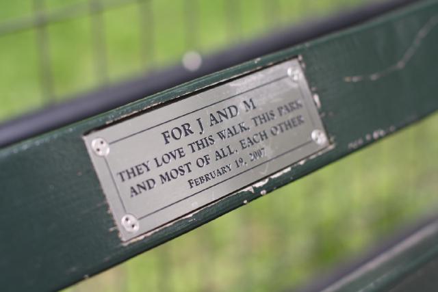 En egen benk i Central Park